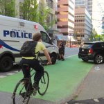 Even bike lanes are commonly blocked by cars